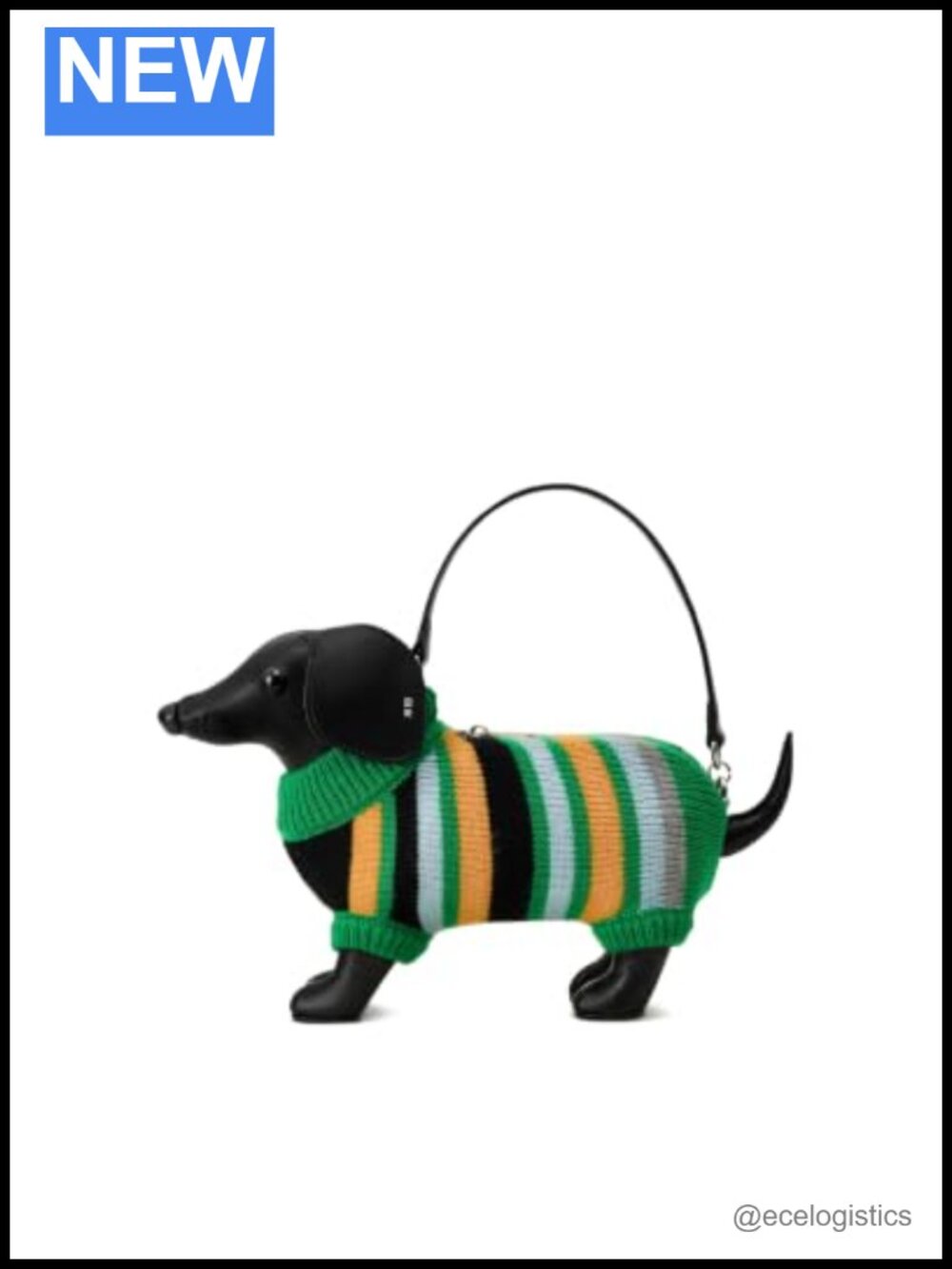 Vegan Leather Dachshund Clutch Crossbody Handbag Fits iPhone 16